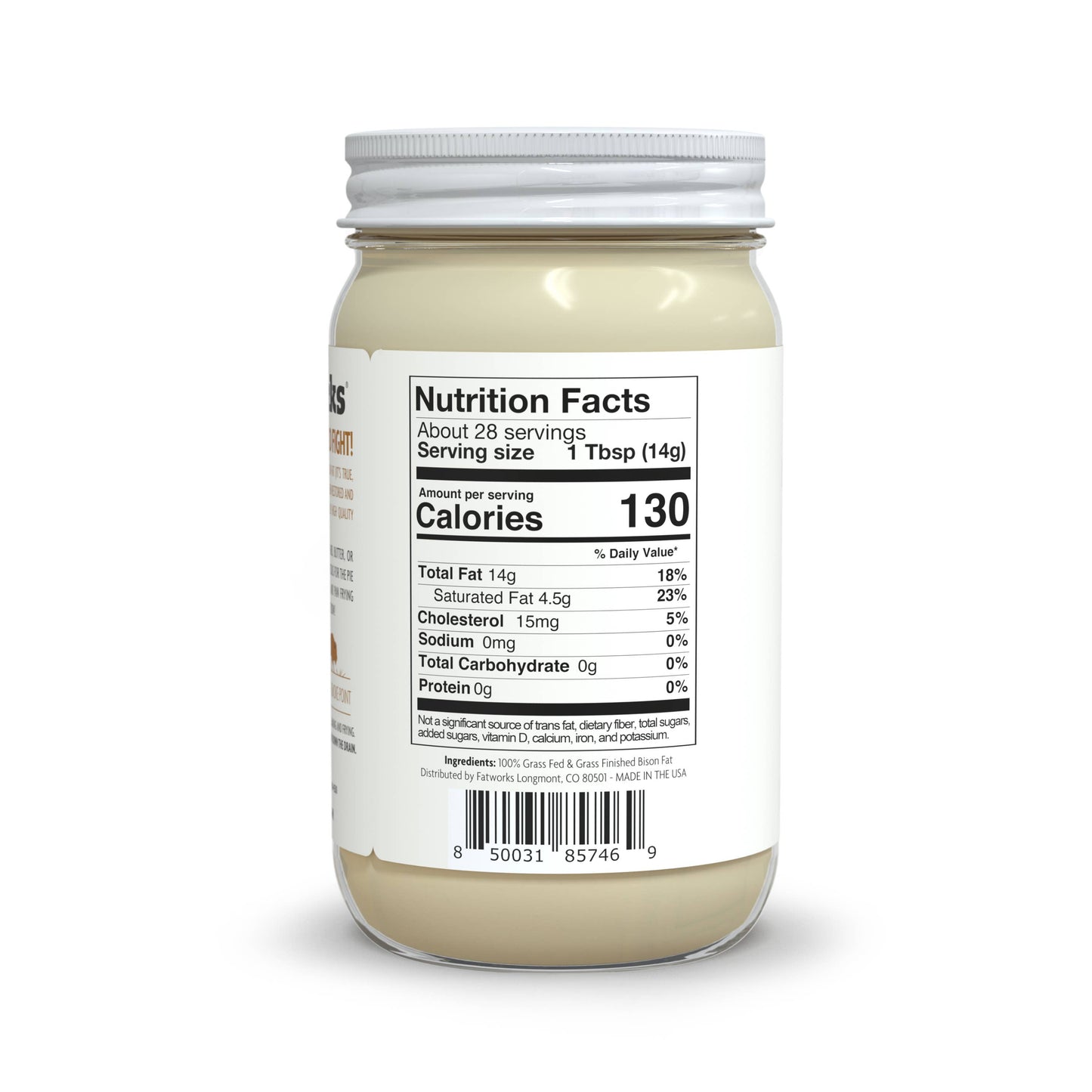 Grass Fed Bison Tallow 14 OZ