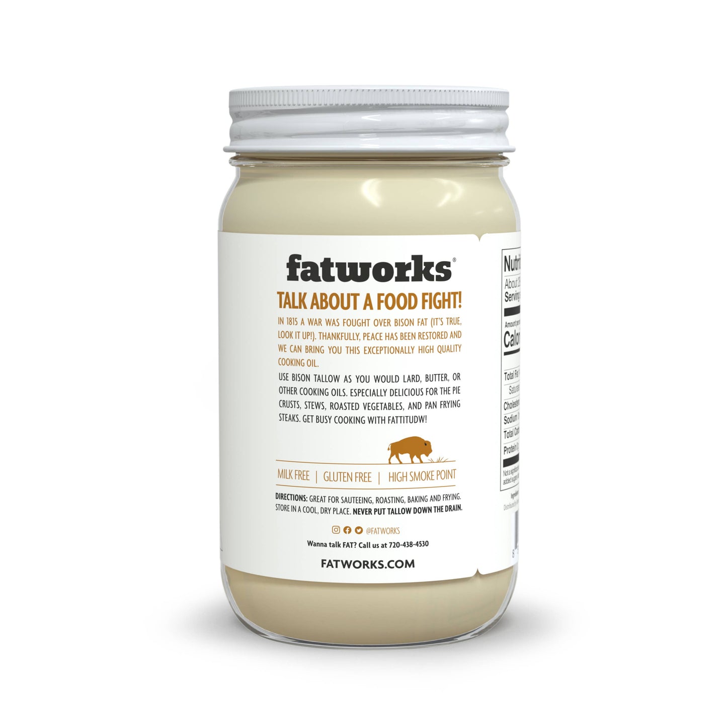 Grass Fed Bison Tallow 14 OZ