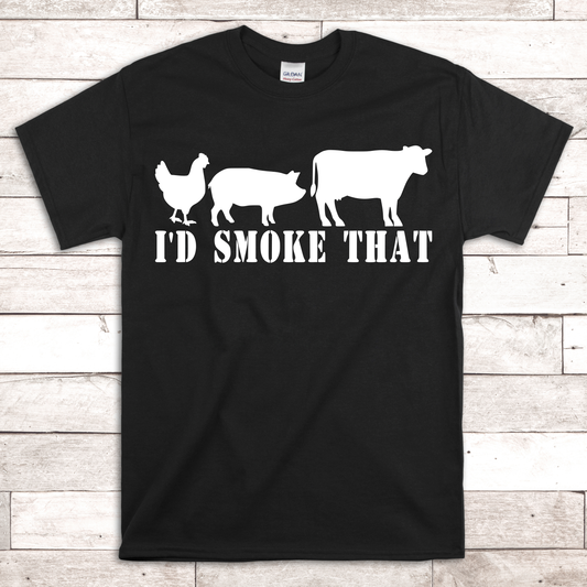 I'd Smoke That Animal Meat Smoking Shirt: Large