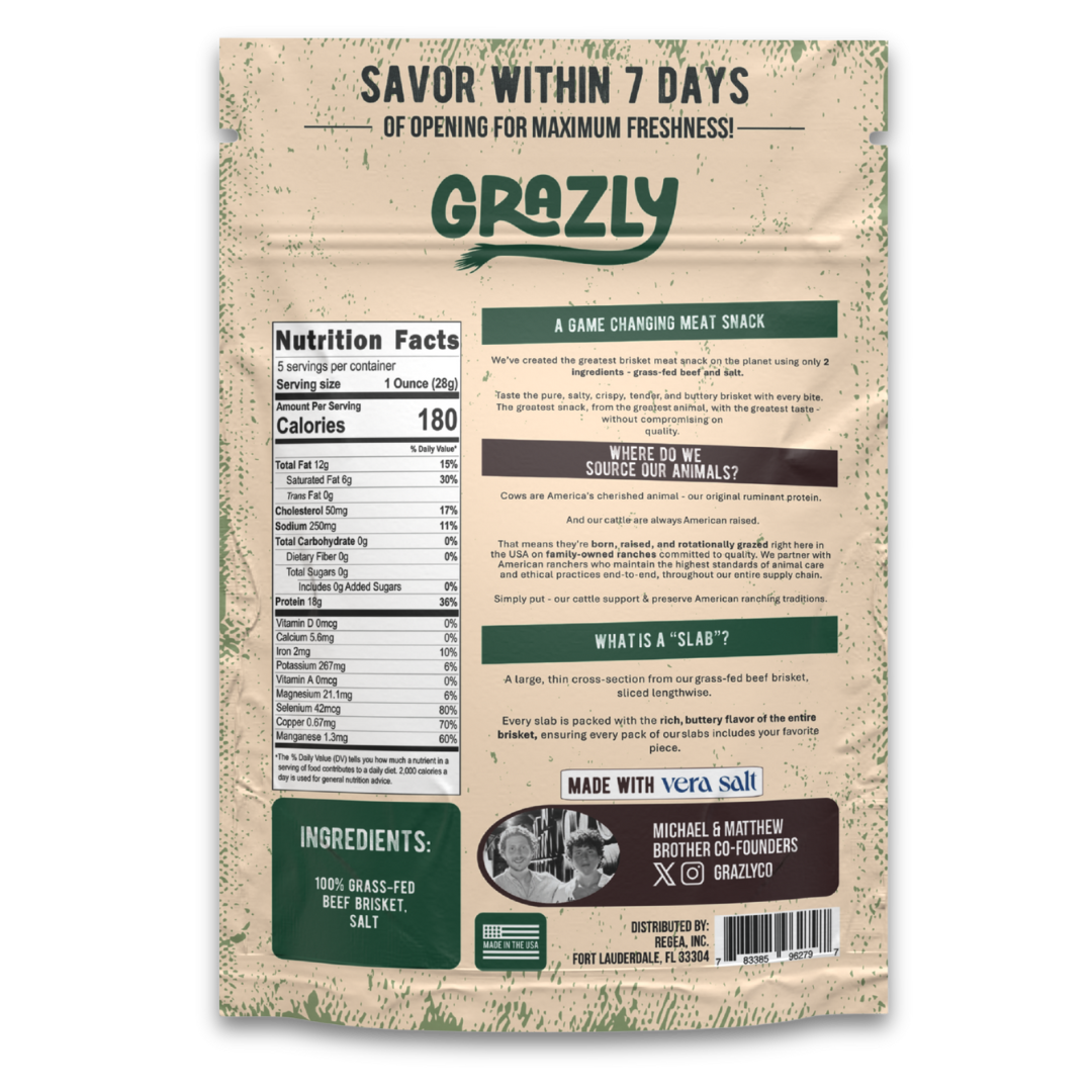 Beef Brisket Slabs - 100% Grass-Fed & Finished: 1 Pack