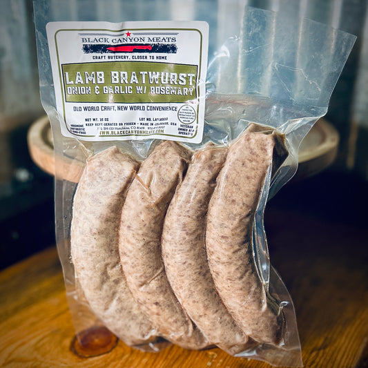 Lamb Bratwurst, Onion Garlic & Rosemary