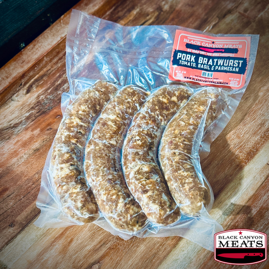 Pork Bratwurst, Tomato Basil & Parmesan