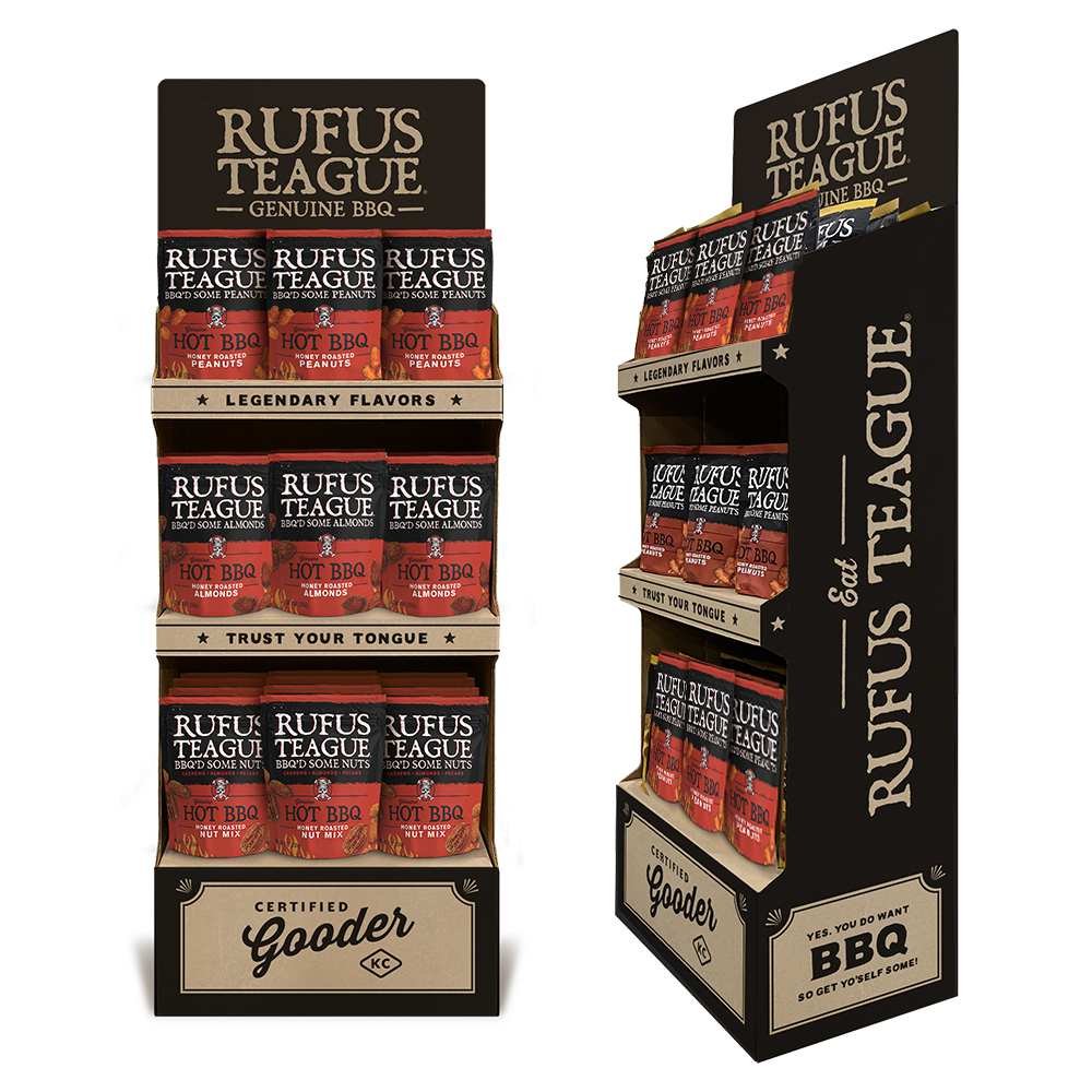 DISPLAY: HOT BBQ Nut Variety - 3 cases (1) each HOT flavor