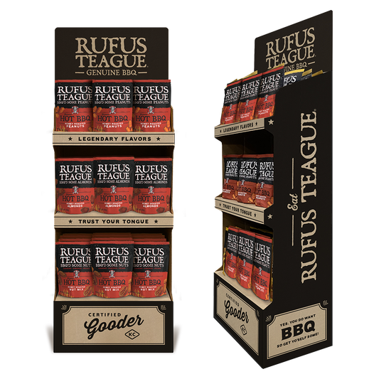 DISPLAY: HOT BBQ Nut Variety - 3 cases (1) each HOT flavor
